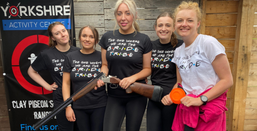 Hen do group enjoying activities near York